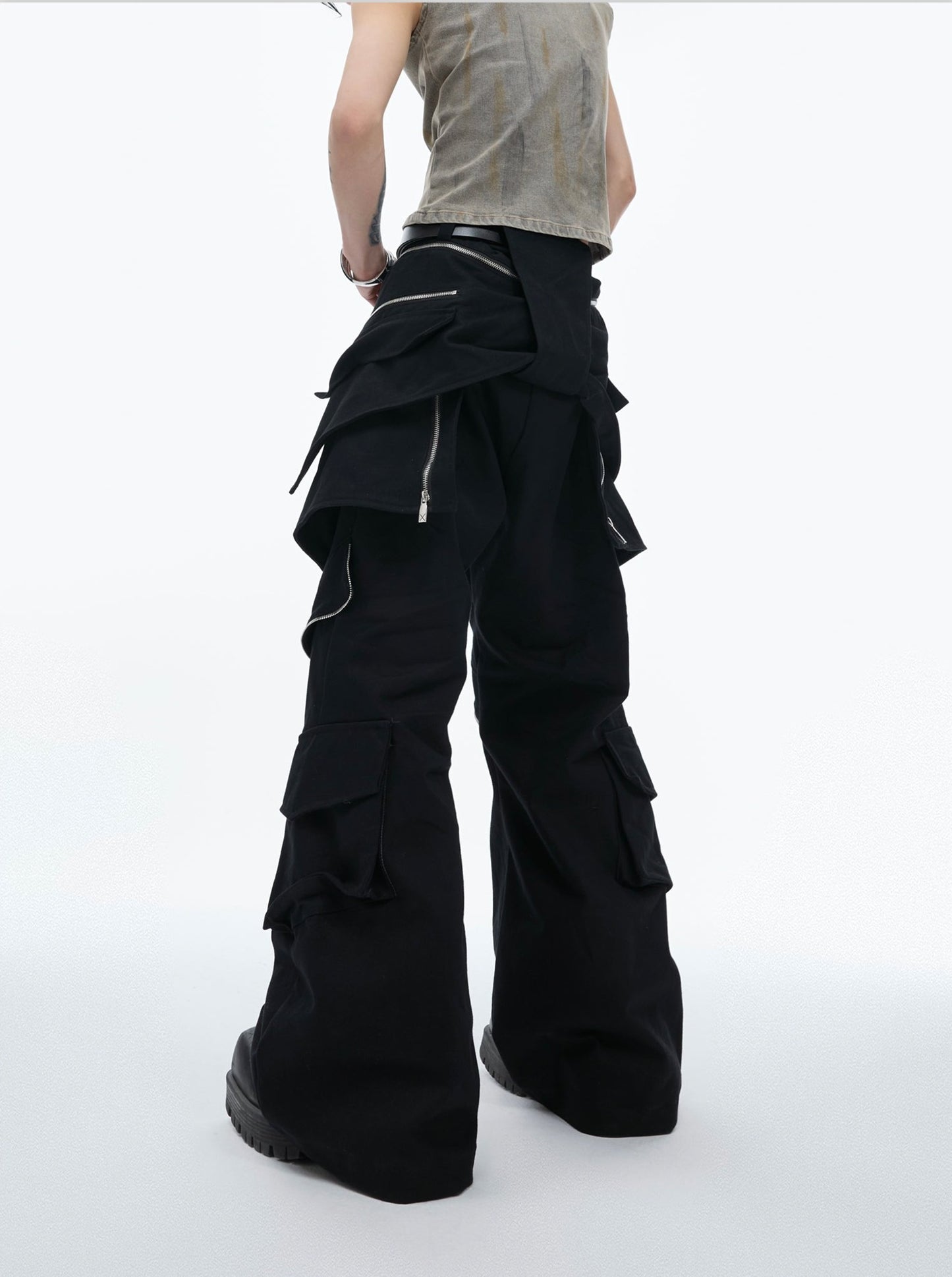 【24s May.】Skirt Stitching and Layering Design Overalls
