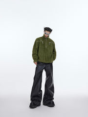 【23s December.】Deconstructed Slim-fit Slightly Flared Leather Pants ArtsKoreanMan