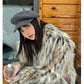 【24s Nov.】Leopard Plush Faux Fur Coat（Girls) ArtsKoreanMan