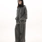 【25s Mar.】Destroyed Washed Distressed Hooded Cardigan Baggy Pants Suit