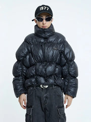 【23s September.】Irregular Pleat Stand Collar Cotton Jacket ArtsKoreanMan