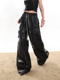 【24s January.】Coated Multi-pocket Wide-leg Street Cargo Pants ArtsKoreanMan
