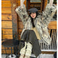 【24s Nov.】Leopard Plush Faux Fur Coat（Girls) ArtsKoreanMan