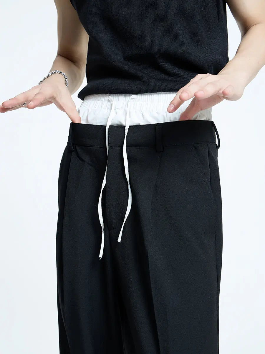 【23s September.】Double Layer High Waist Relaxed Pants ArtsKoreanMan