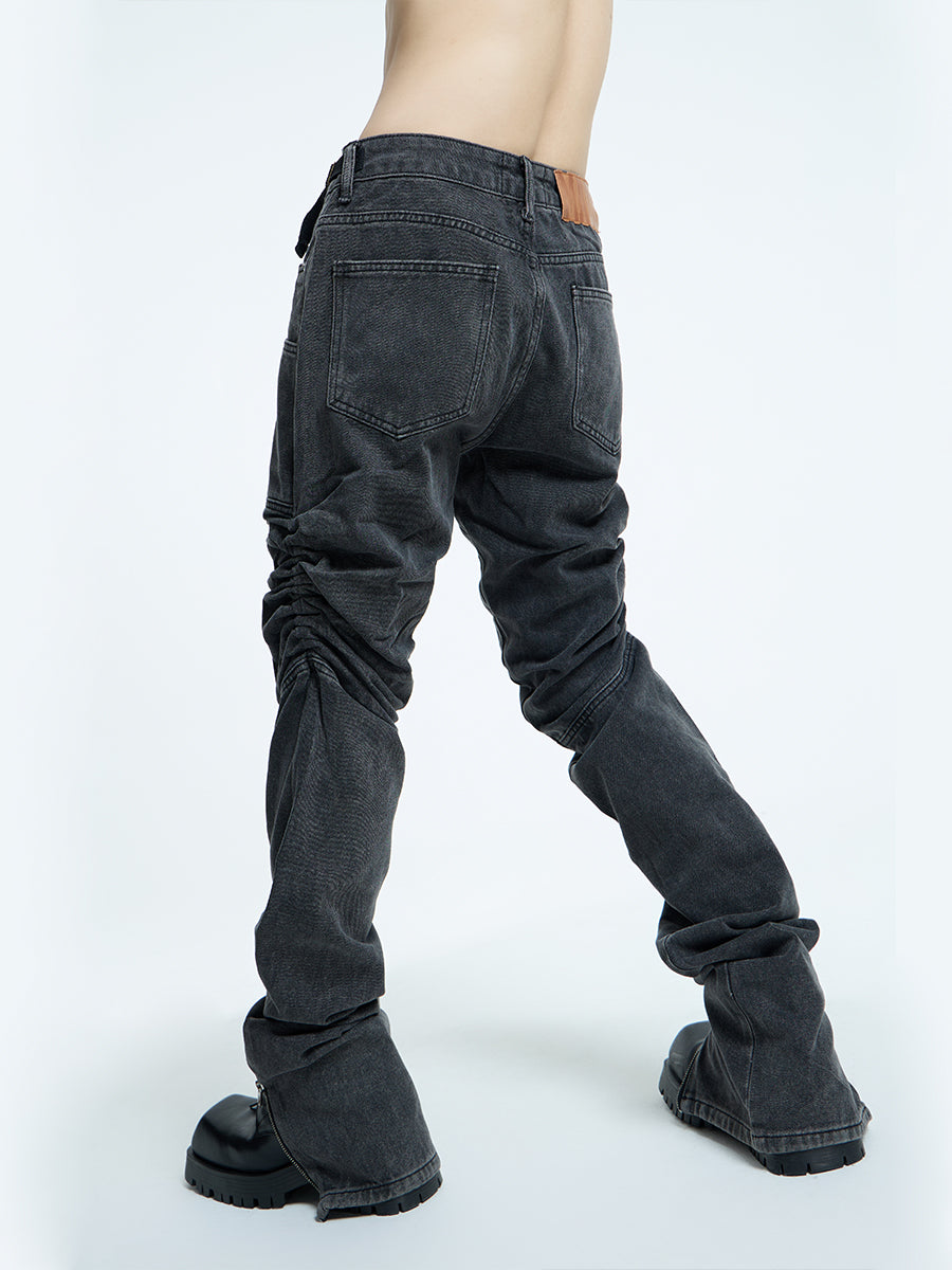 【23s September.】High Street Crinkled Washed Jeans -M