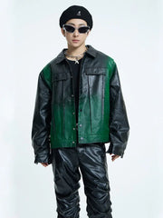 【23s September.】Dyed PU Punk Jacket+ Leather Pants ArtsKoreanMan
