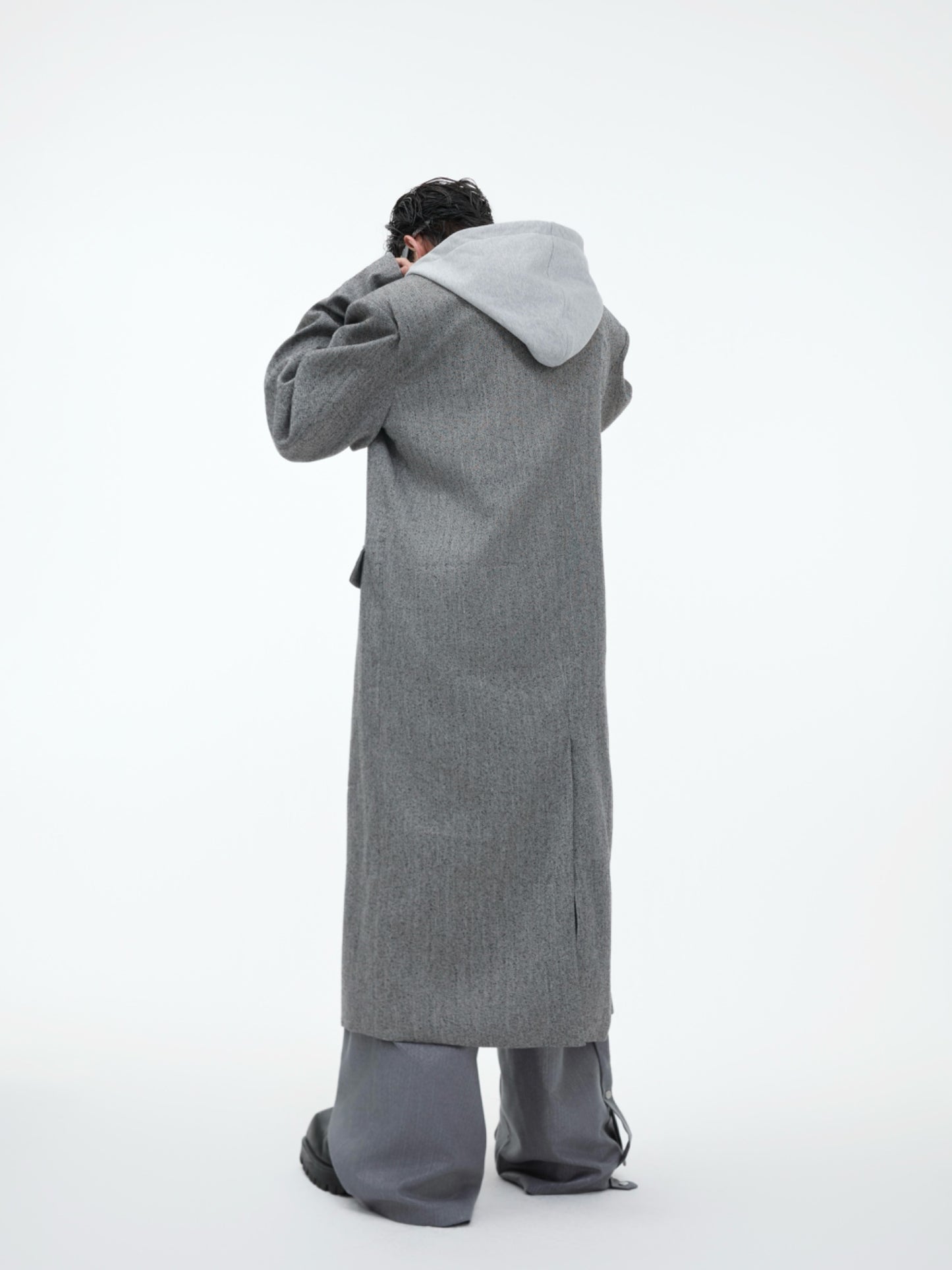 【24s Nov.】Niche Silhouette Hooded Wool Coat