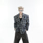 【24s Nov.】High Street Tie-Dye Plaid Loose Suit