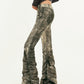 【25s Feb.】Retro Punk Distressed Ink-splashed Jeans