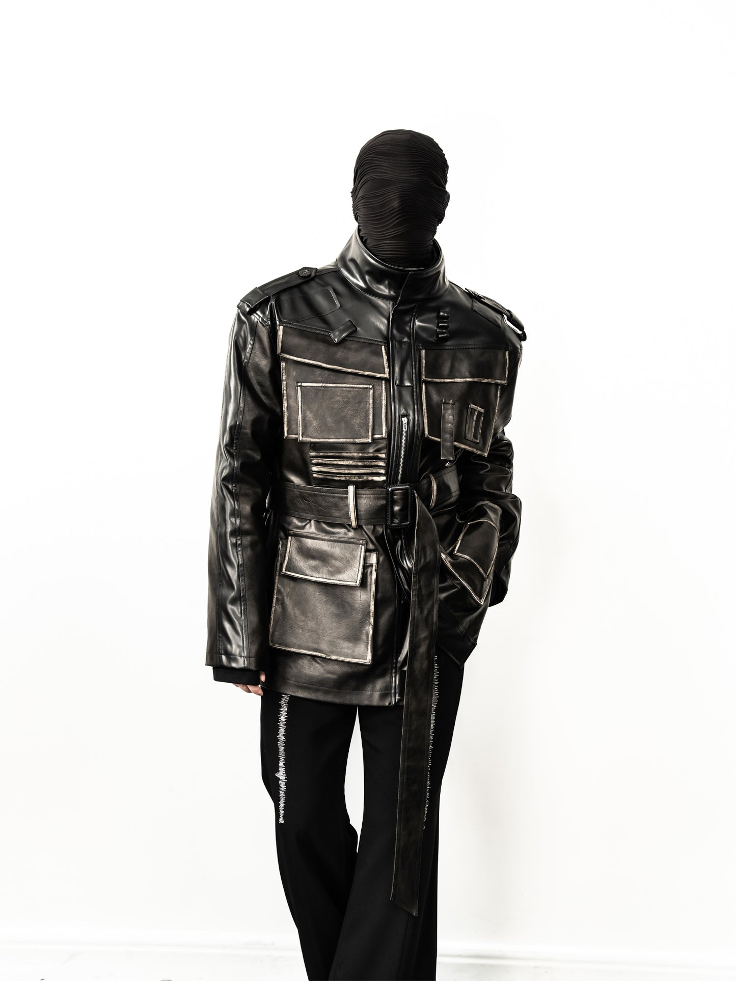 【25s Feb.】Mecha Style Hand Rubbed Leather Jacket