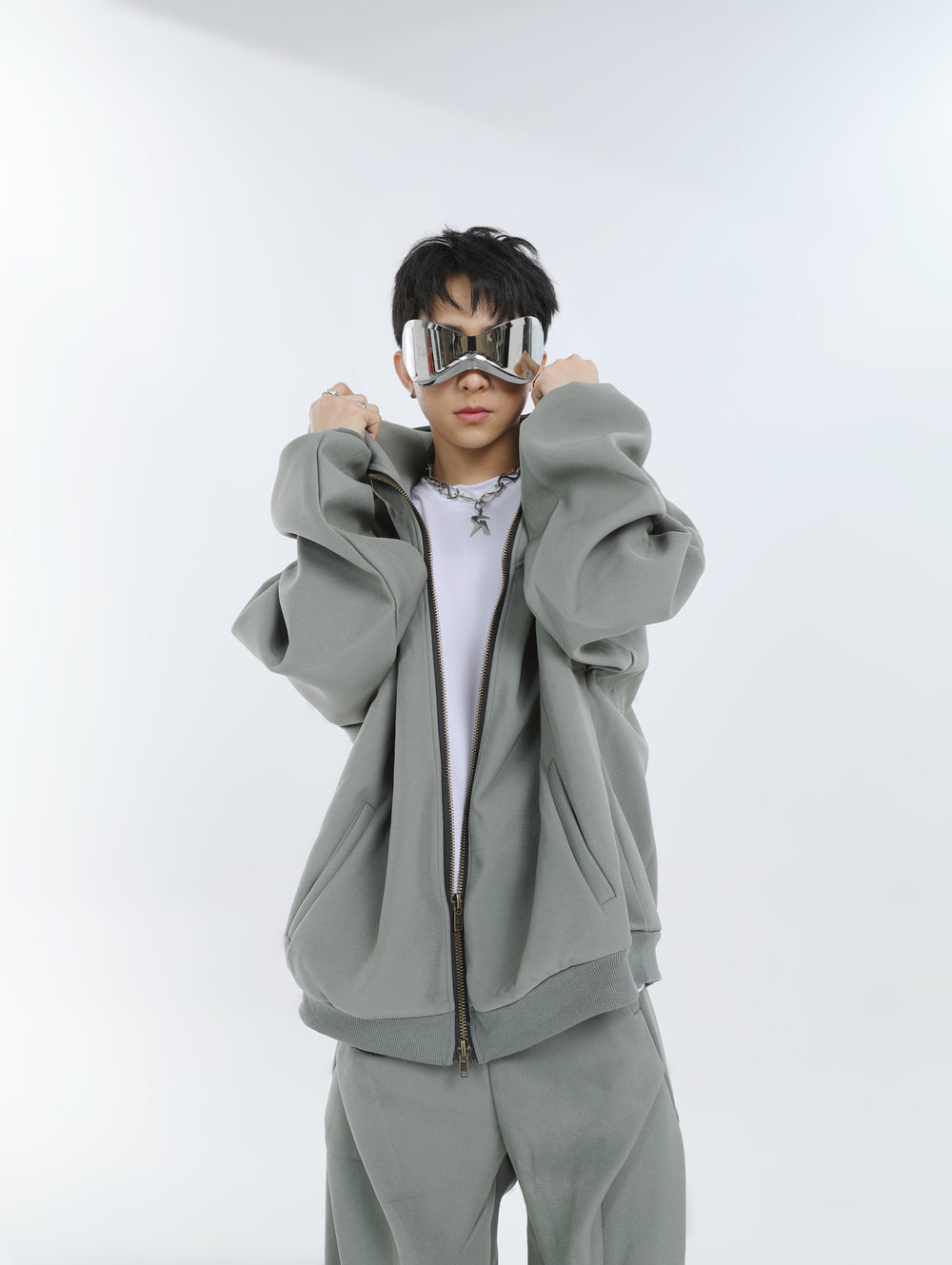 【23s September.】Double-zip Hooded Sweatshirt Set ArtsKoreanMan