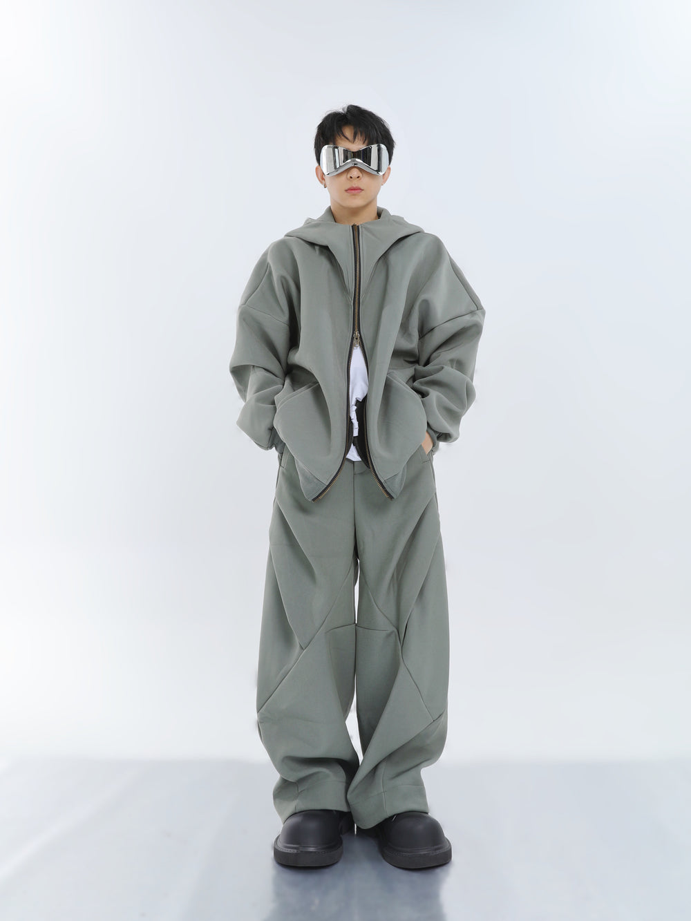 【23s September.】Double-zip Hooded Sweatshirt Set ArtsKoreanMan