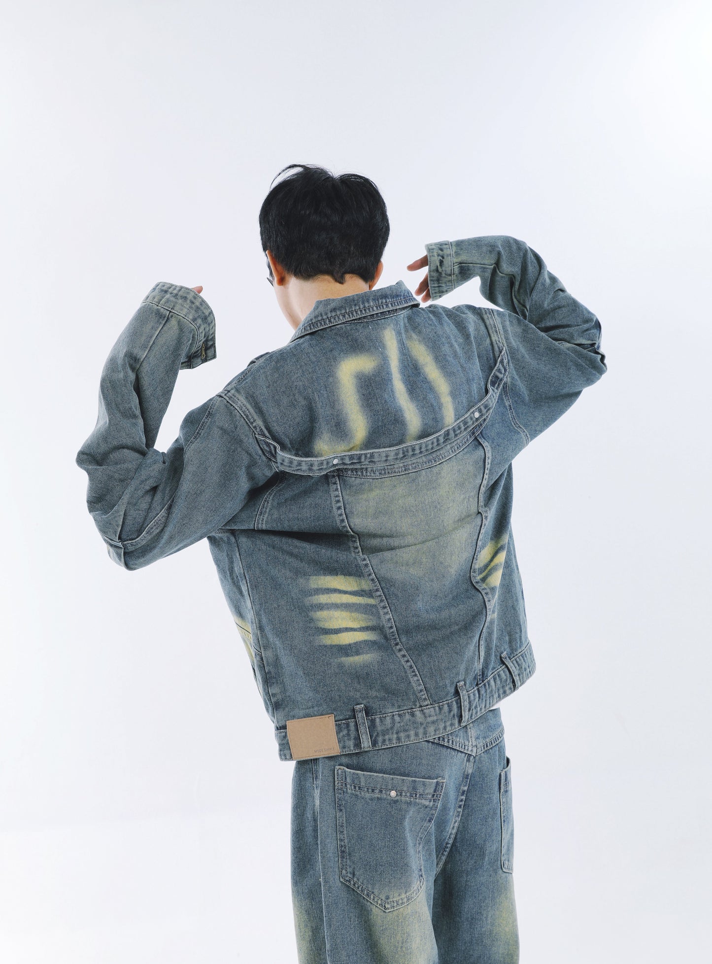 【23s September.】Vintage washed denim suit -M