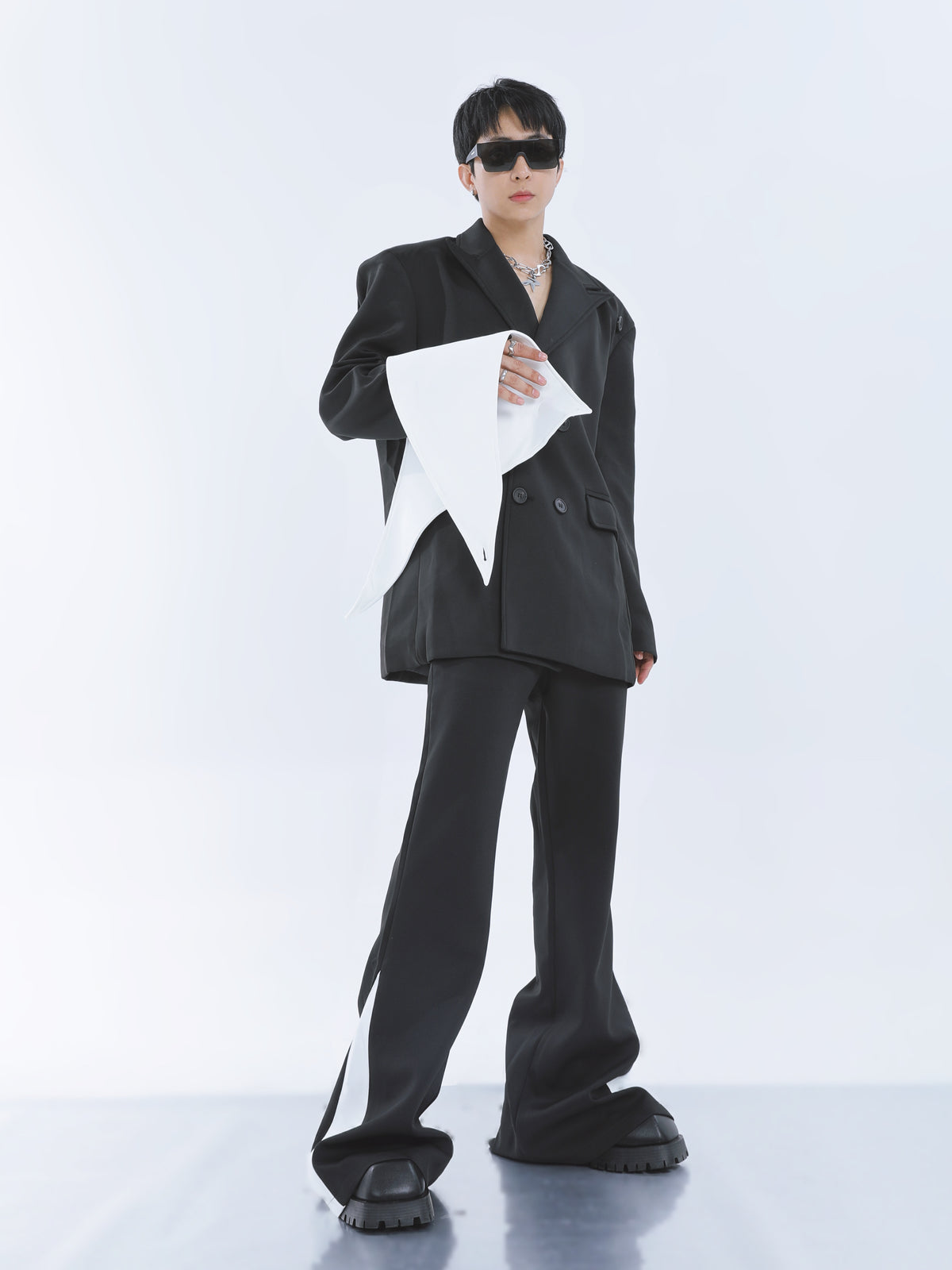 【23s September.】Removable Patchwork Double-Breasted Suit ArtsKoreanMan