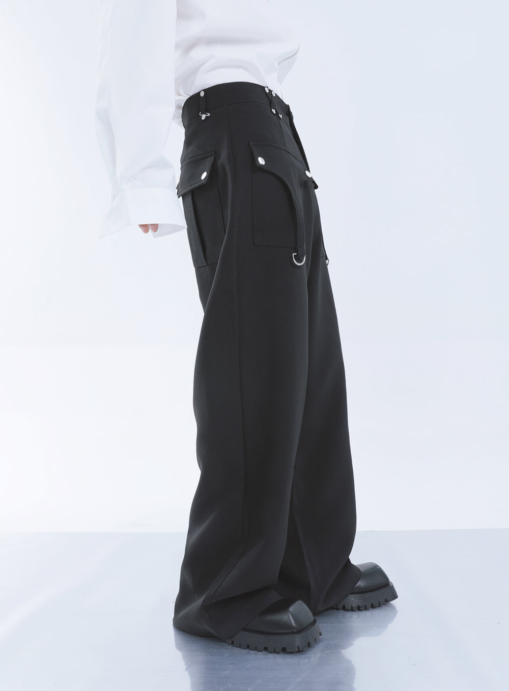 【23s September.】Shoulder Metal Double Zpper Design Shirt + Pants ArtsKoreanMan