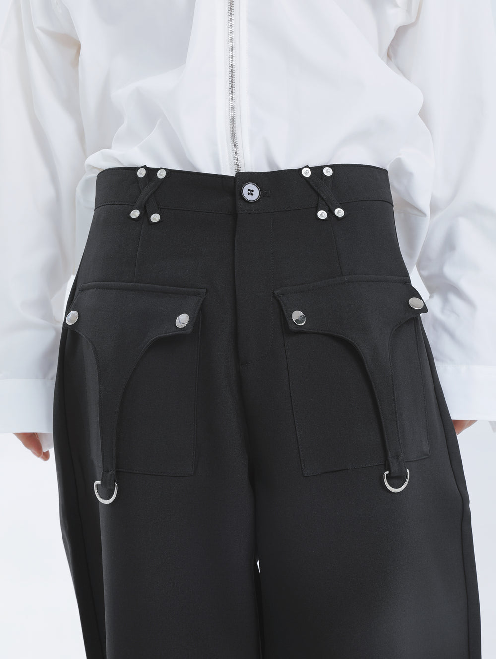【23s September.】Shoulder Metal Double Zpper Design Shirt + Pants ArtsKoreanMan