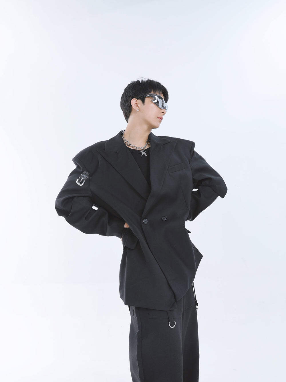 【23s September.】Belt Embellished Casual Suit -M ArtsKoreanMan