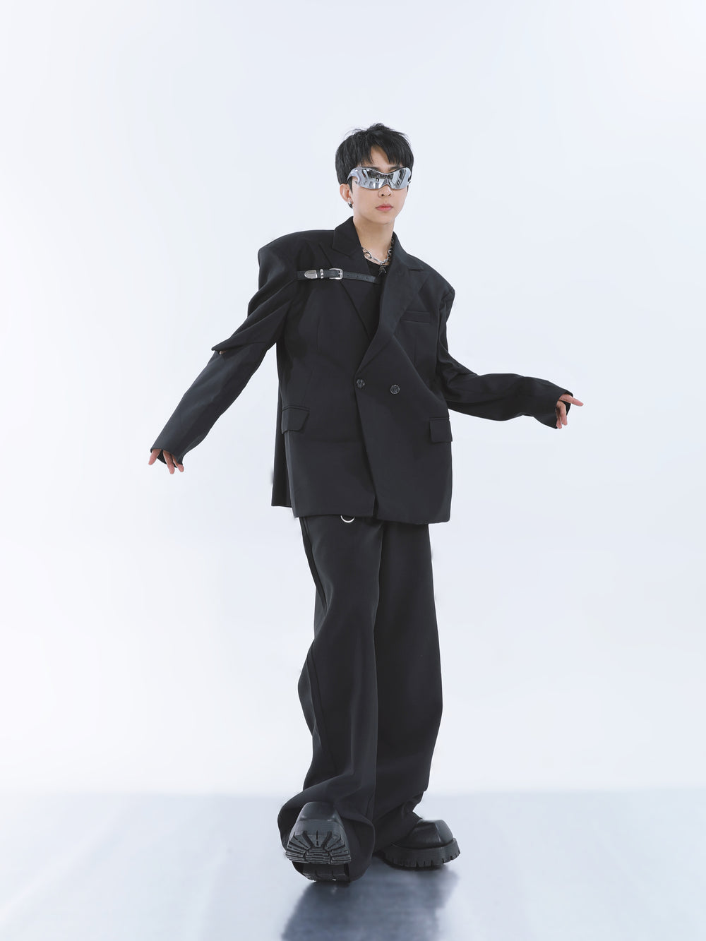 【23s September.】Belt Embellished Casual Suit ArtsKoreanMan