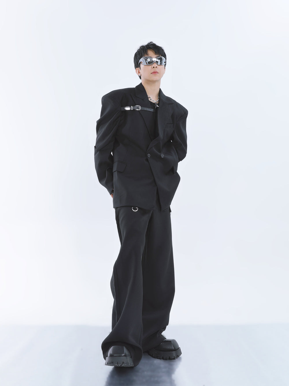 【23s September.】Belt Embellished Casual Suit -M ArtsKoreanMan