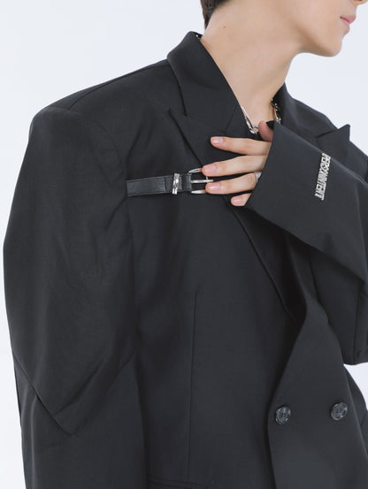 【23s September.】Belt Embellished Casual Suit -M
