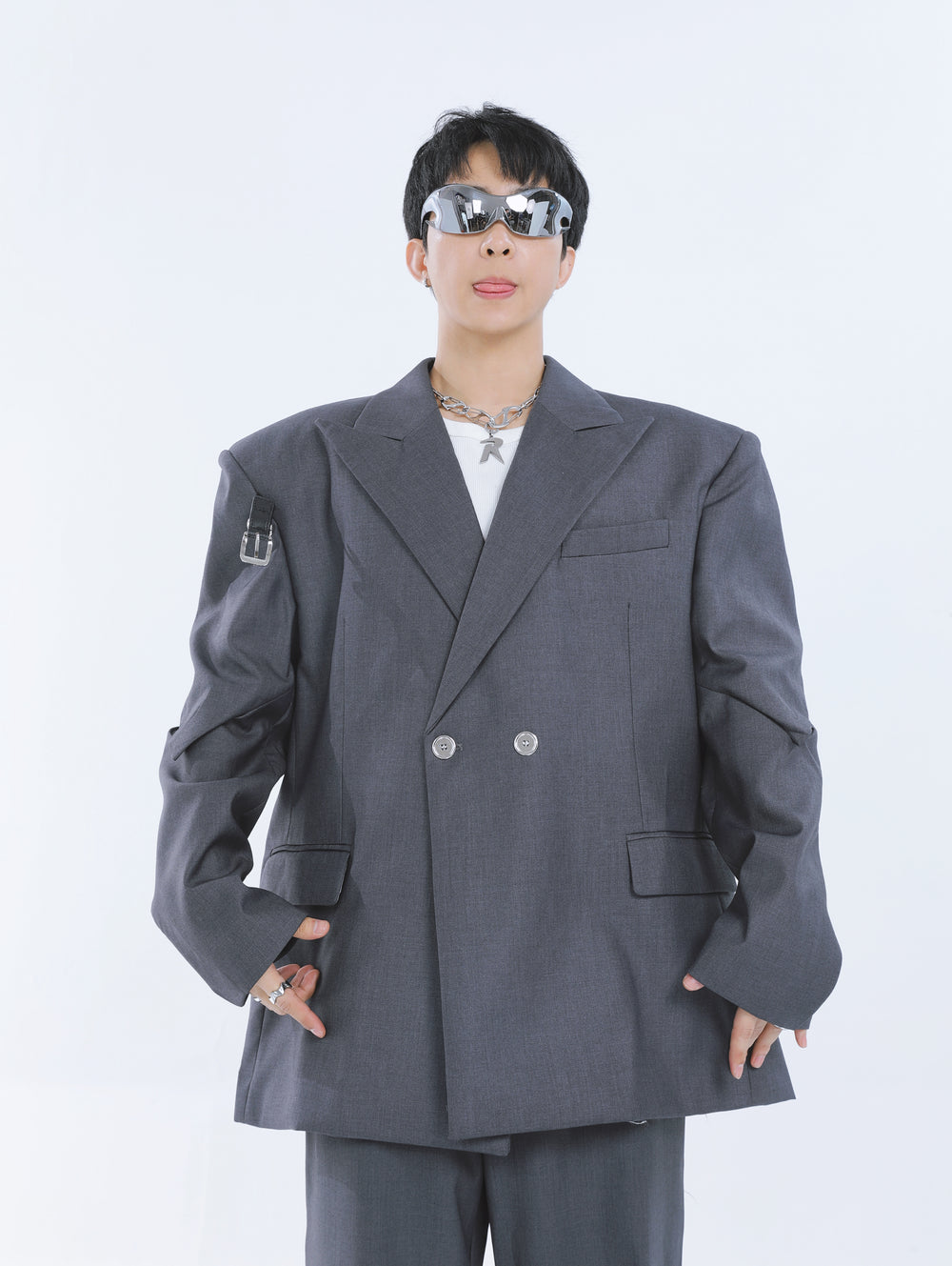 【23s September.】Belt Embellished Casual Suit ArtsKoreanMan