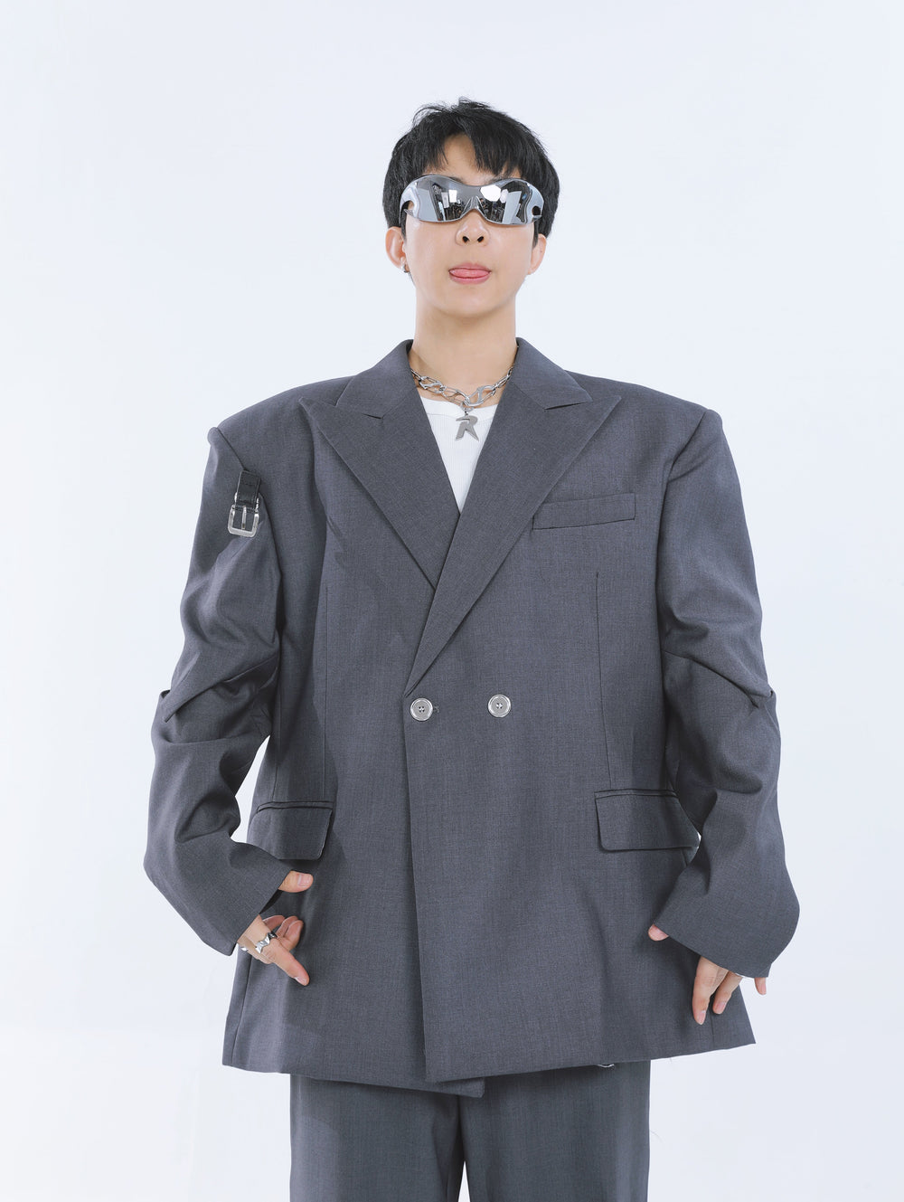 【23s September.】Belt Embellished Casual Suit -M ArtsKoreanMan