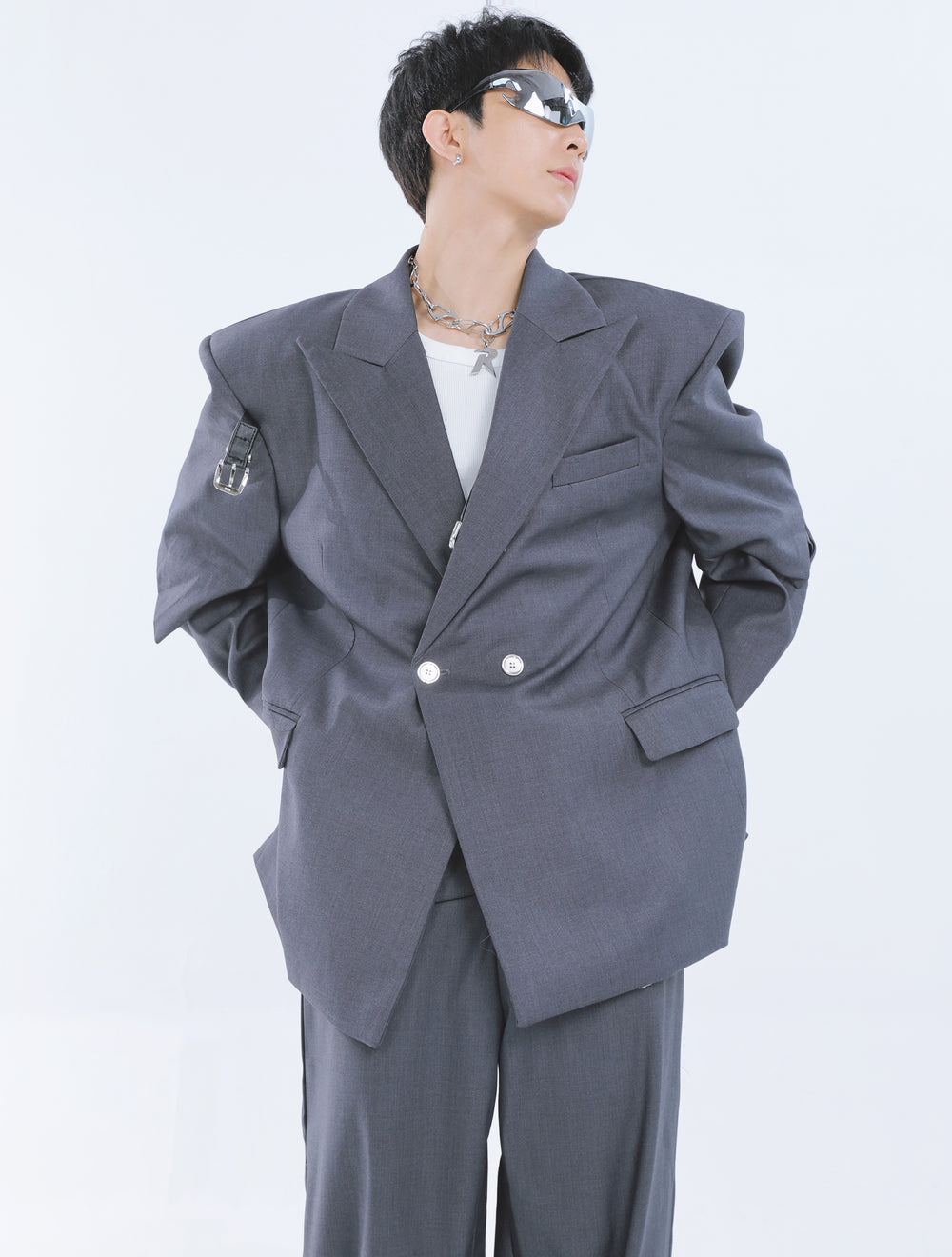 【23s September.】Belt Embellished Casual Suit ArtsKoreanMan