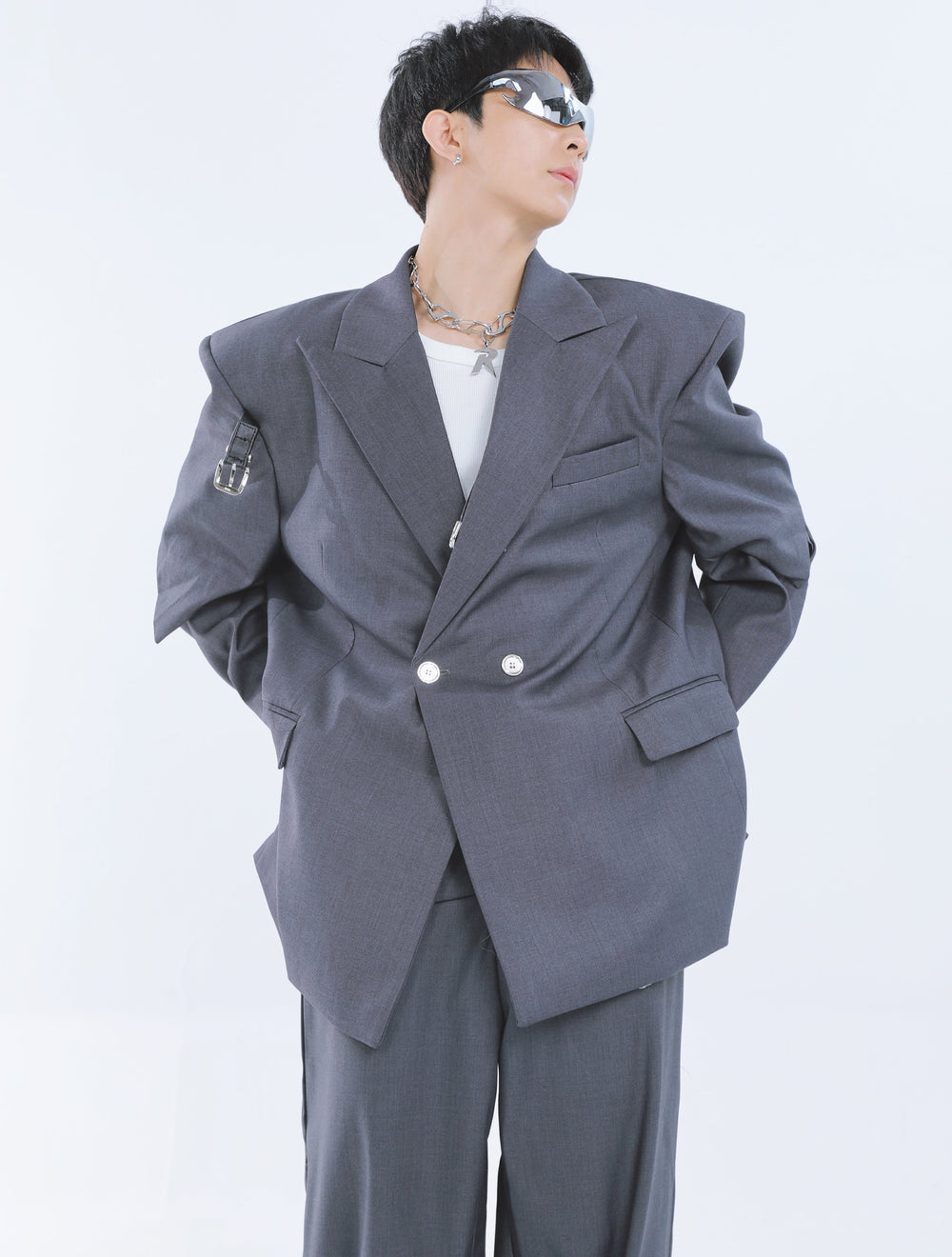【23s September.】Belt Embellished Casual Suit -M ArtsKoreanMan