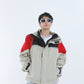 【23s September.】Workwear Retro Patchwork Design Stand Collar Jacket -L