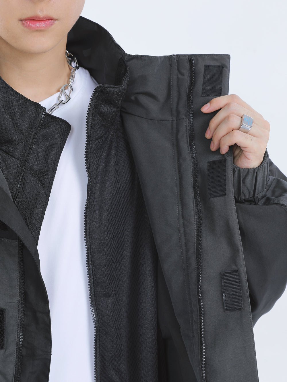 【23s September.】Workwear Retro Patchwork Design Stand Collar Jacket -L ArtsKoreanMan