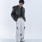 【23s September.】Cut-out Contrast Straight-leg Trousers