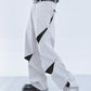 【23s September.】Cut-out Contrast Straight-leg Trousers -S
