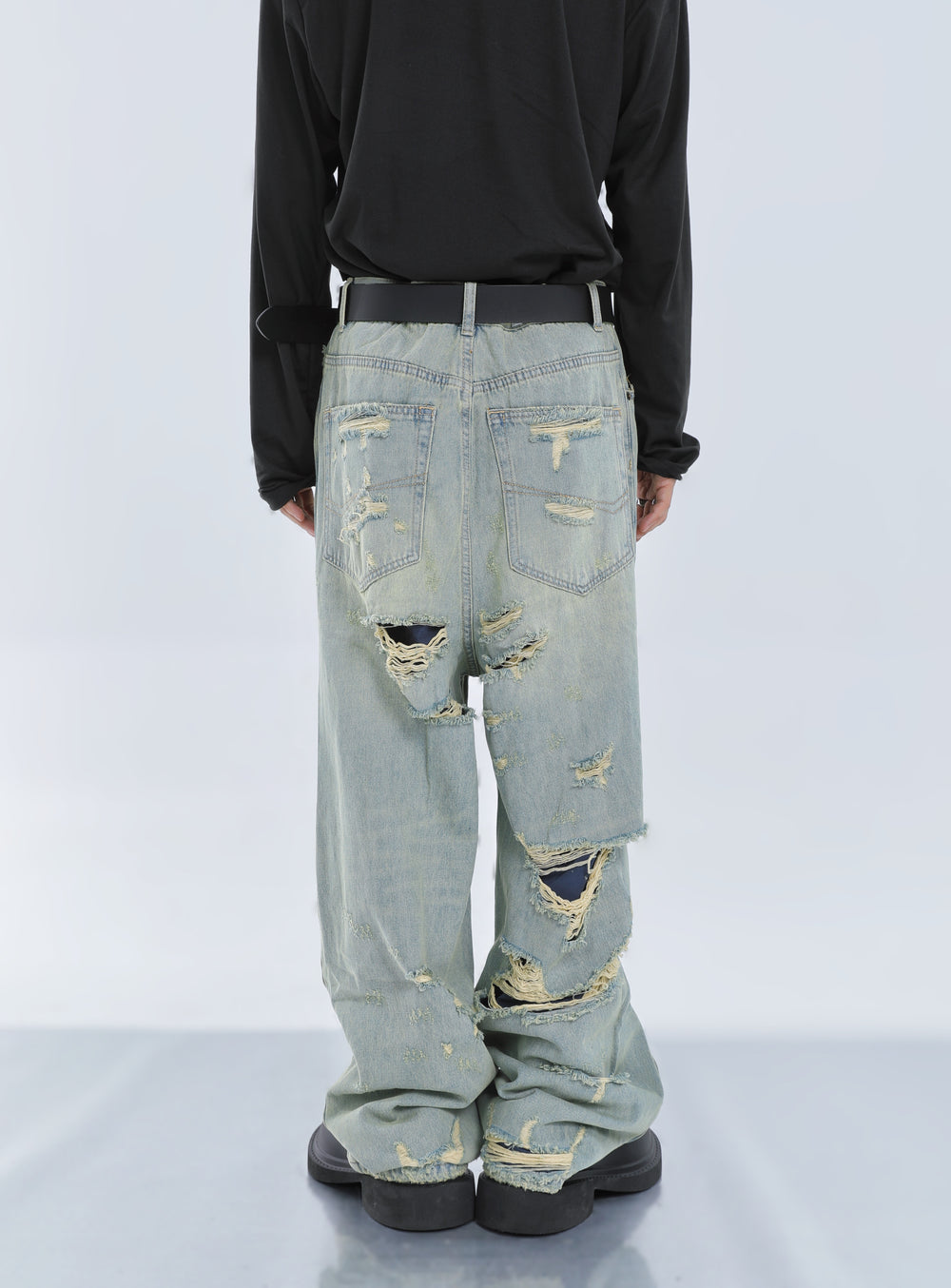 【23s September.】Double Fringed Ripped Jeans ArtsKoreanMan