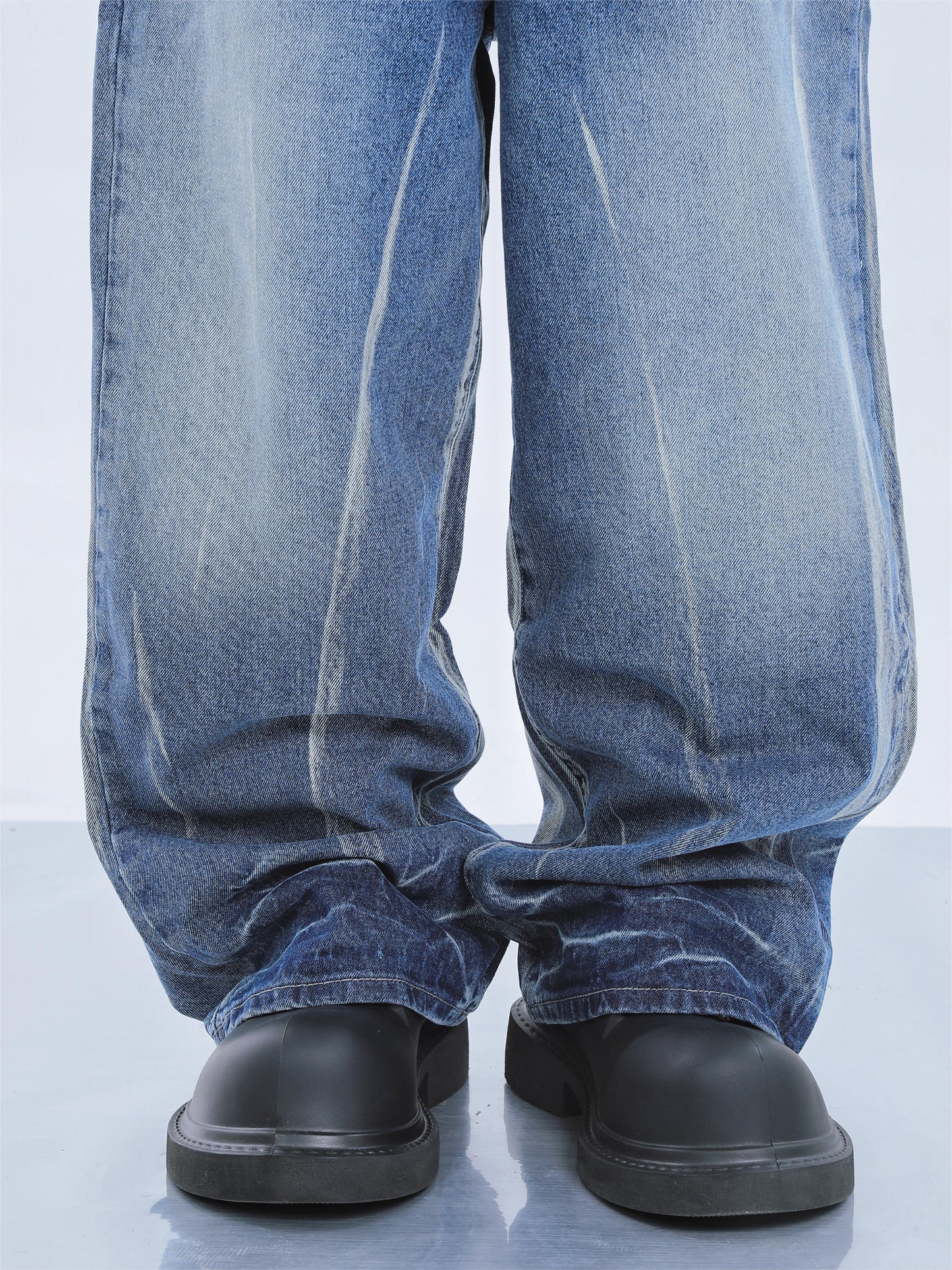 【23s September.】Niche Tie-dye Loose Wide-leg Jeans -M