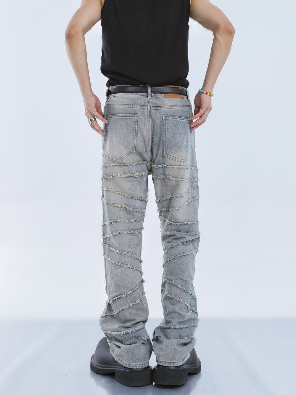 【23s September.】Fringed Raw Edge Loose Straight Jeans ArtsKoreanMan