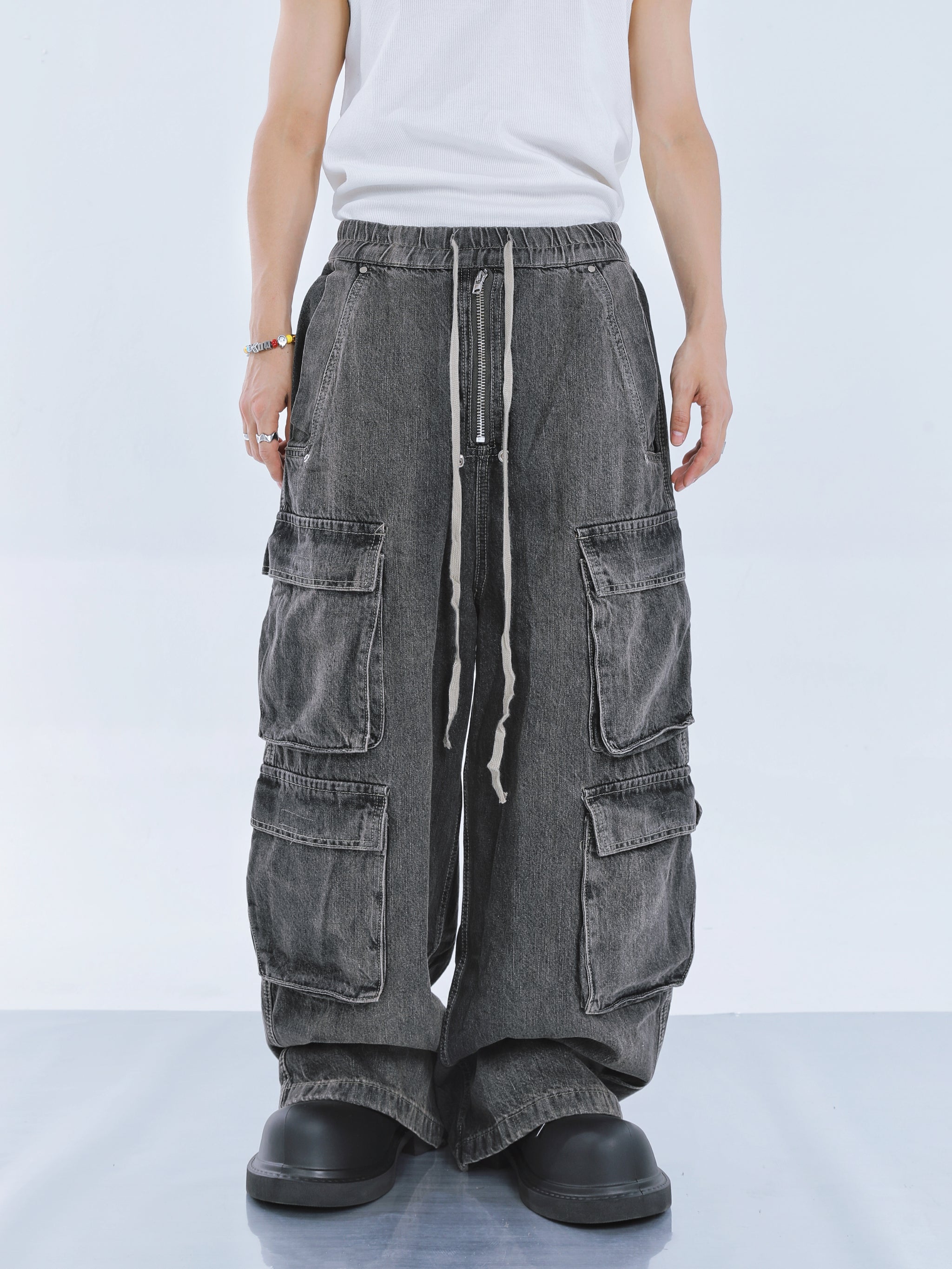 【23s September.】Large Pockets Cut Into Wide-leg Jeans – ArtsKoreanMan