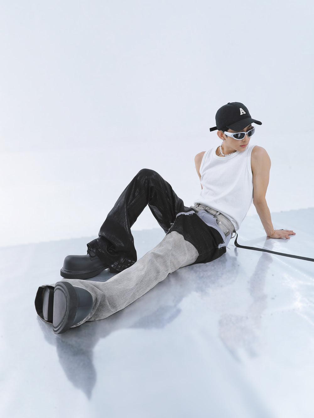 【23s September.】Paneled Coated Bootcut Stacked Jeans ArtsKoreanMan