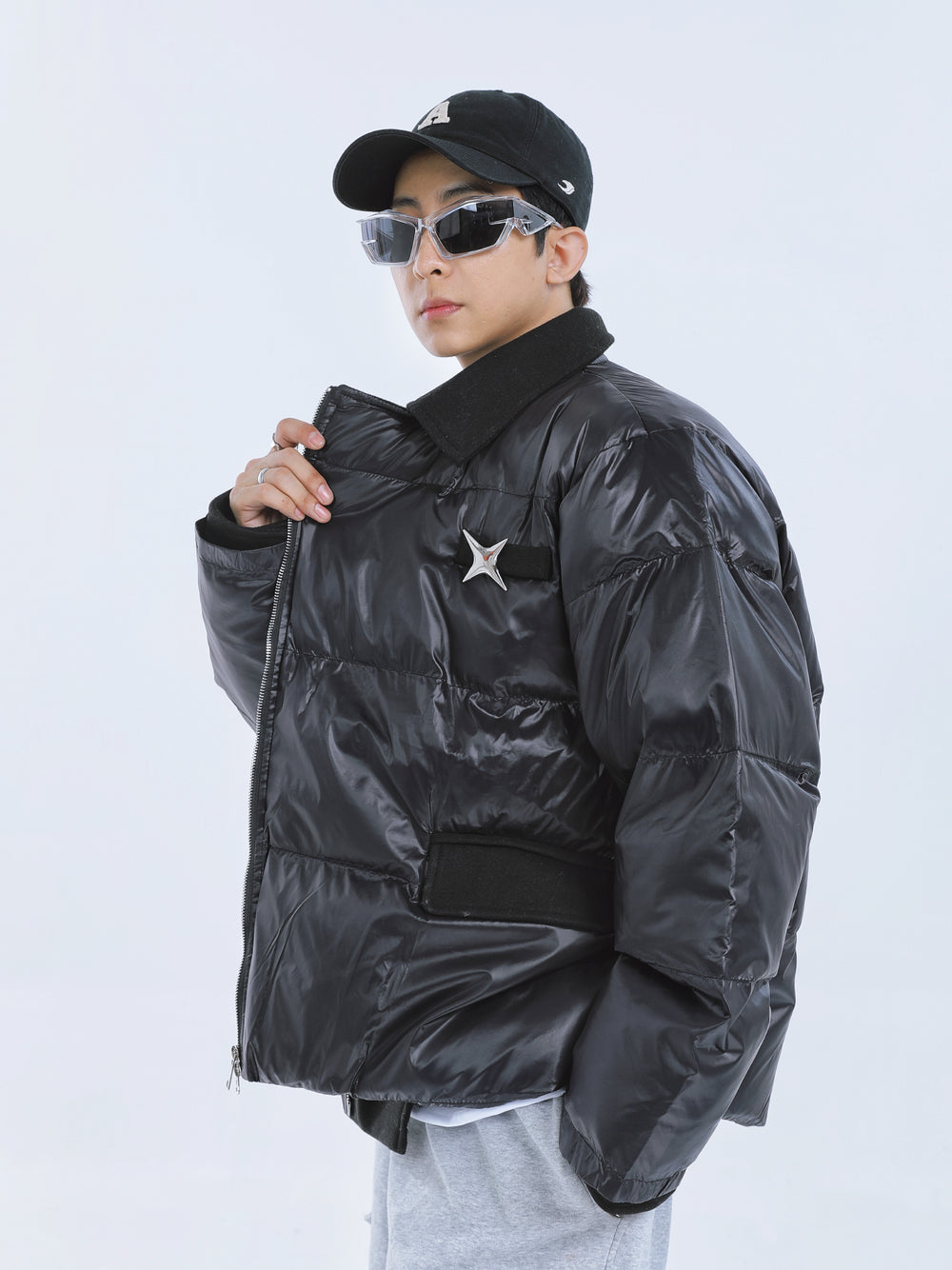 【23s September.】Diagonal Zipper Irregular Cotton Coat ArtsKoreanMan