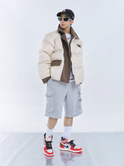 【23s September.】Diagonal Zipper Irregular Cotton Coat -L ArtsKoreanMan