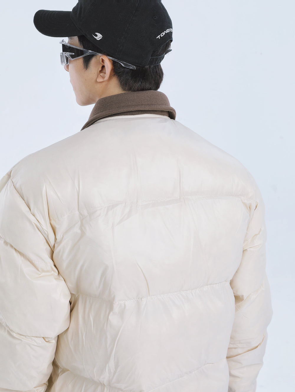 【23s September.】Diagonal Zipper Irregular Cotton Coat -L ArtsKoreanMan
