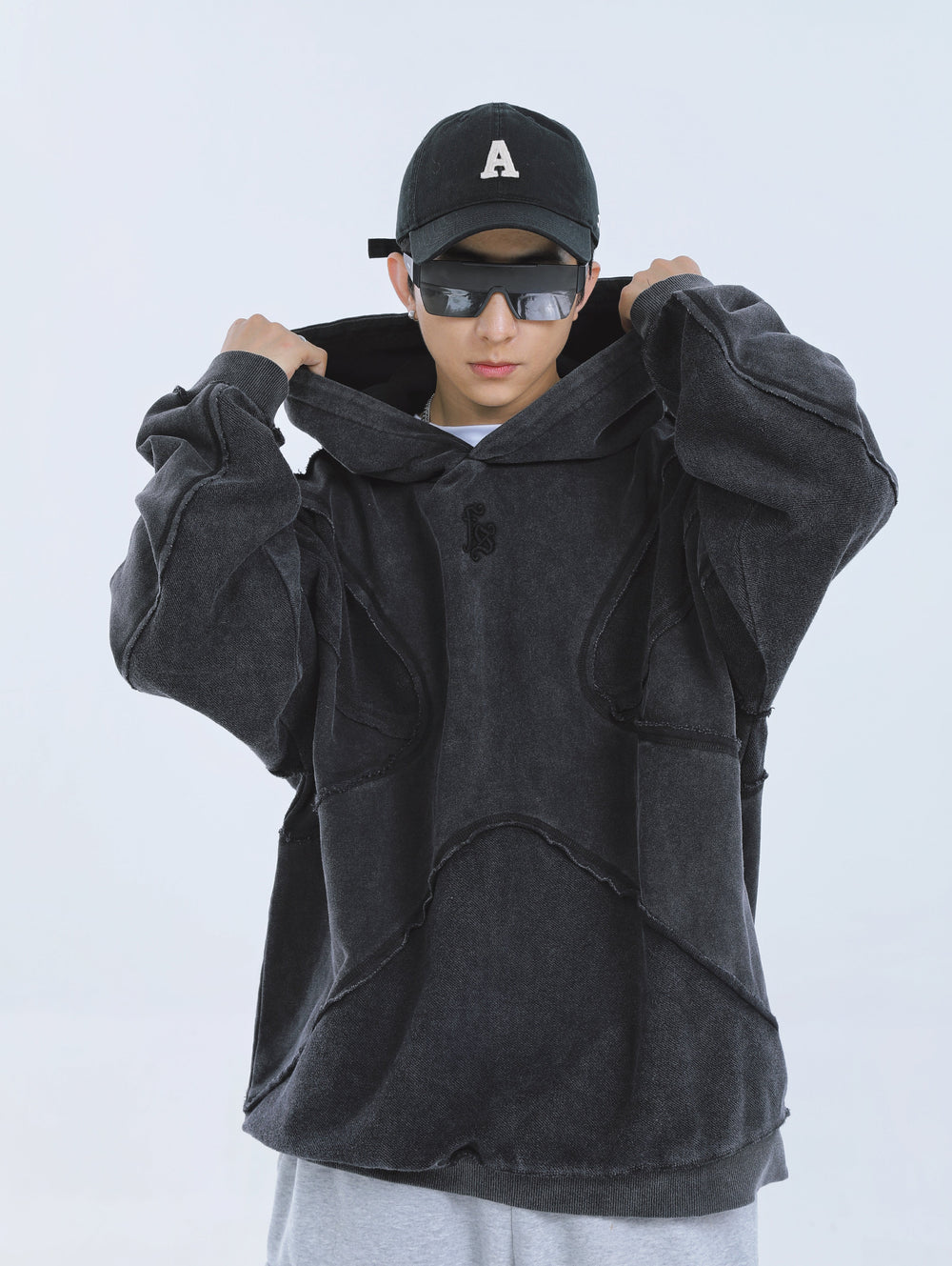 【23s September.】Solid Color High Street Hooded Sweater -L ArtsKoreanMan