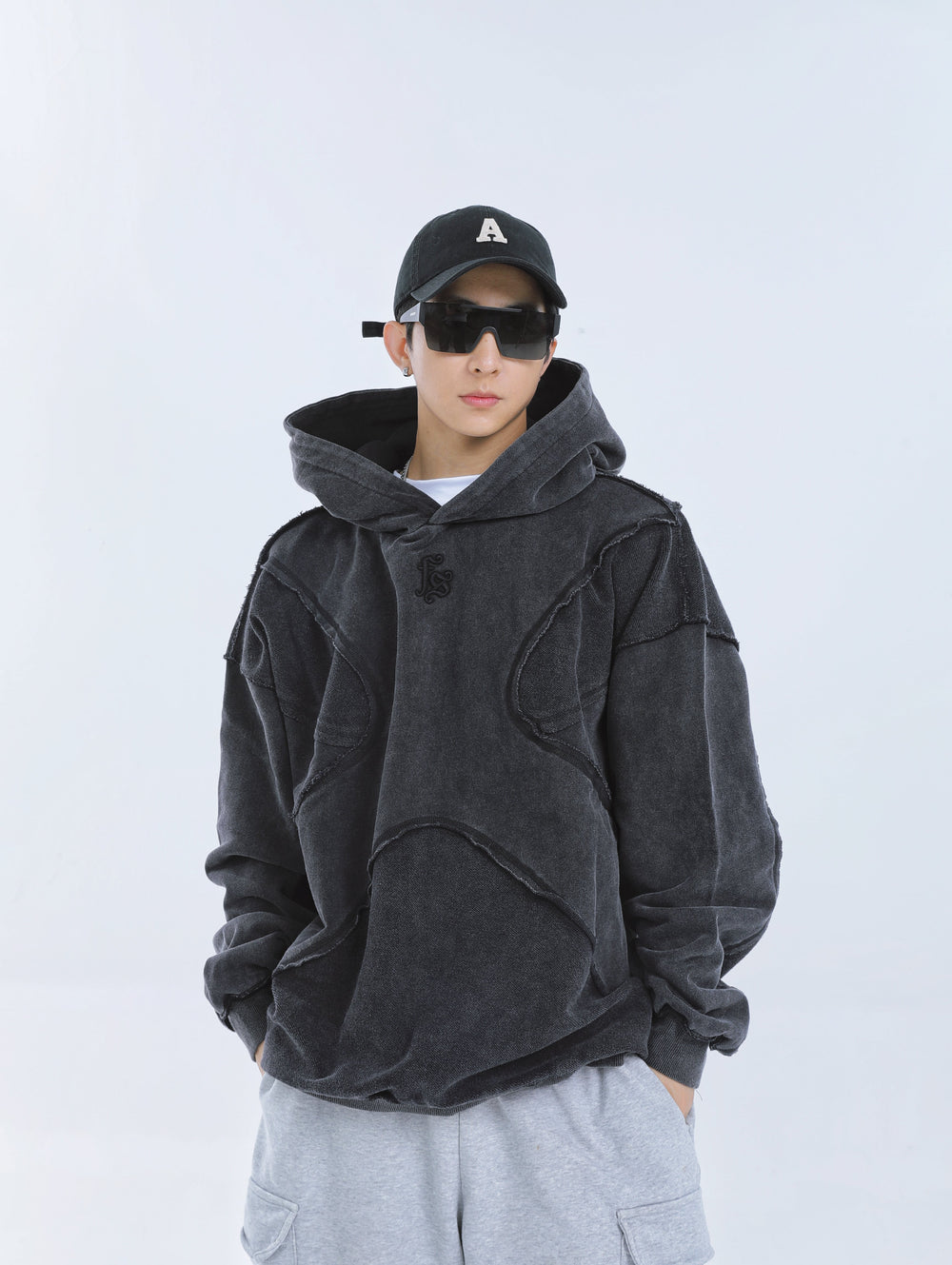 【23s September.】Solid Color High Street Hooded Sweater -L ArtsKoreanMan