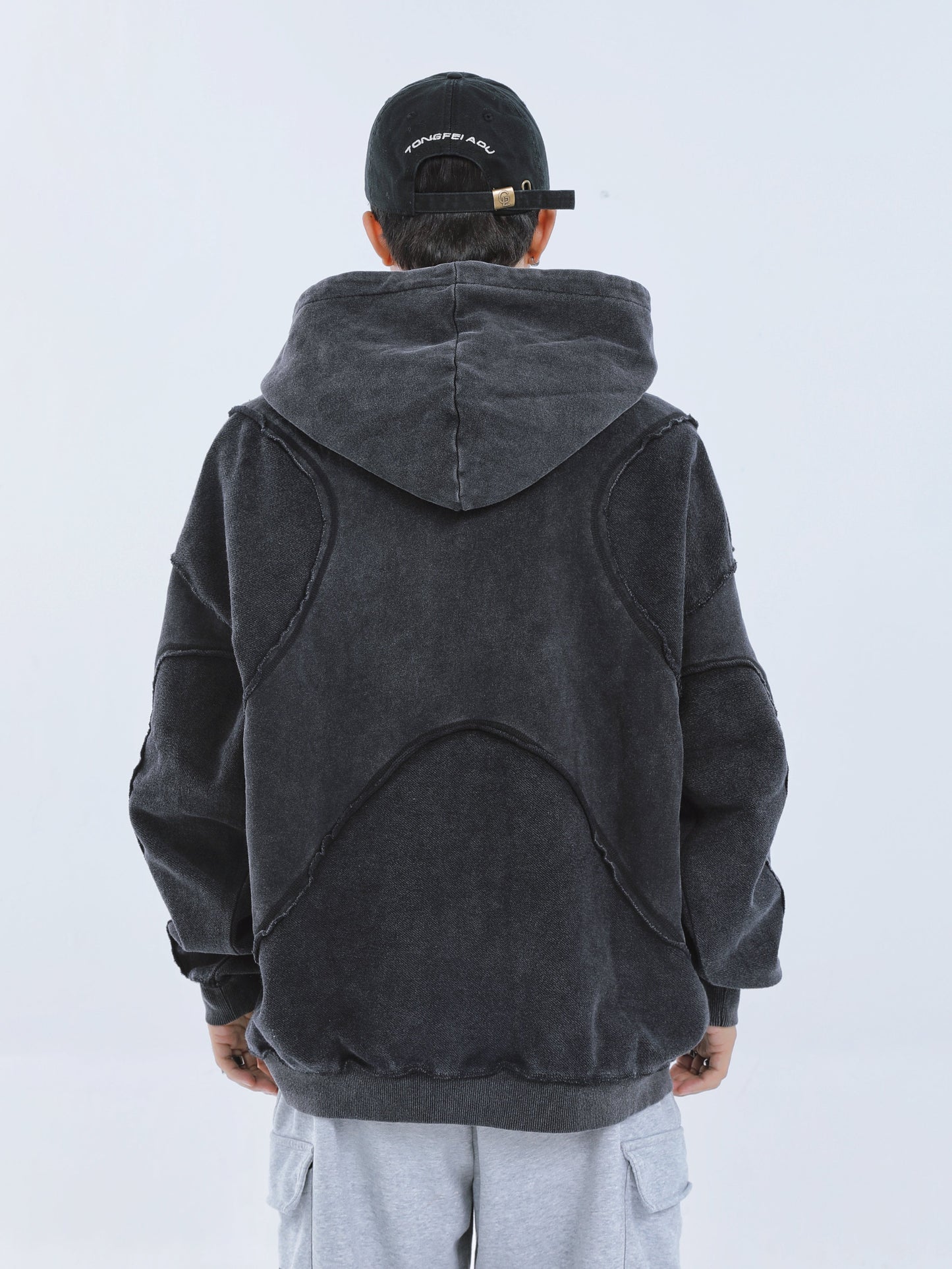 【23s September.】Solid Color High Street Hooded Sweater -L