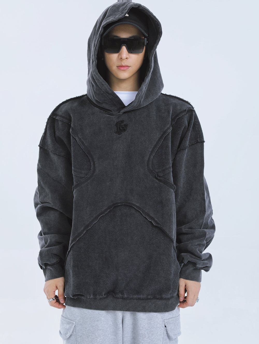 【23s September.】Solid Color High Street Hooded Sweater -L ArtsKoreanMan