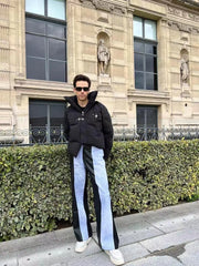 【23s July.】PU Leather Blue Black Trousers ArtsKoreanMan