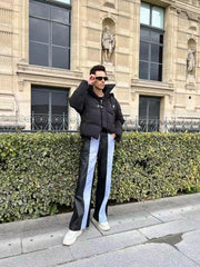 【23s July.】PU Leather Blue Black Trousers ArtsKoreanMan