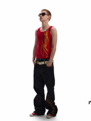 Script Graphic Compression Tank Top