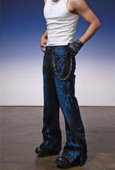 【25s Jul.】Flame Gradient Straight Jeans