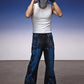 【25s Jul.】Flame Gradient Straight Jeans