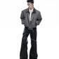 【25s Aug.】Vintage Metal Zipper Shiny Leather Pants